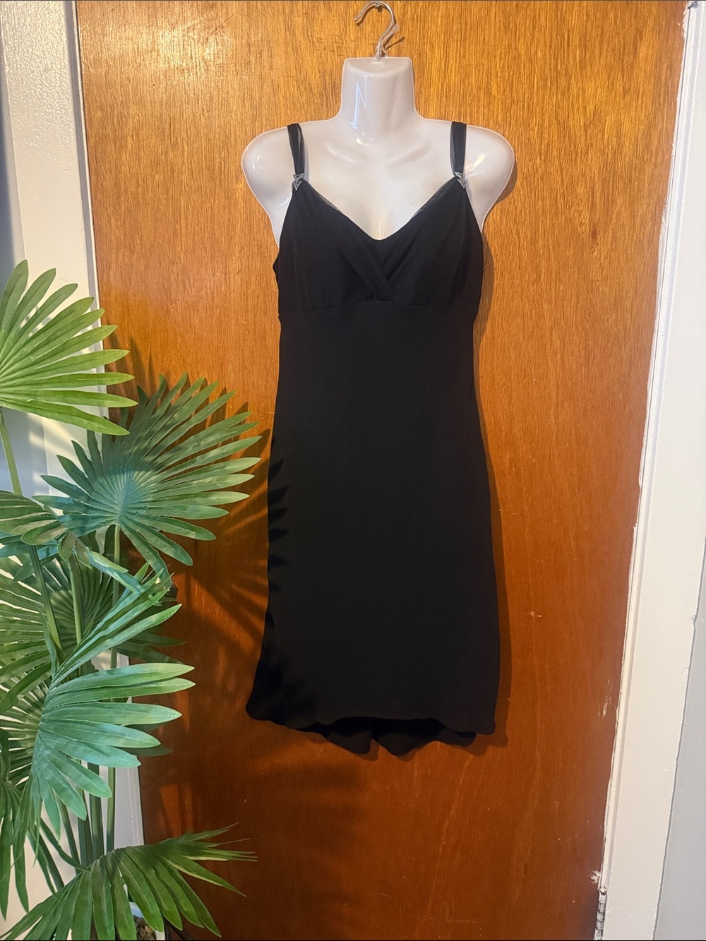 Evan Picone Black High-Low Slip Dress